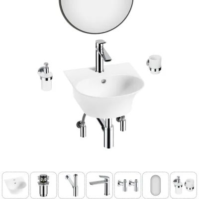 ΠΠΎΠΌΠΏΠ»Π΅ΠΊΡ Wellsee 7 Π² 1 Lavinia Boho Bathroom Sink Π½Π°ΠΊΠ»Π°Π΄Π½Π°Ρ/ΠΏΠΎΠ΄Π²Π΅ΡΠ½Π°Ρ ΡΠ°ΠΊΠΎΠ²ΠΈΠ½Π° 34x36 ΡΠΌ 20219909R