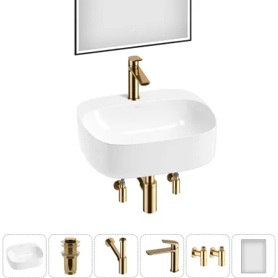 Набор Wellsee 6 в 1 Ideal накладная раковина 50x42 см 326902000, 18 20218701R