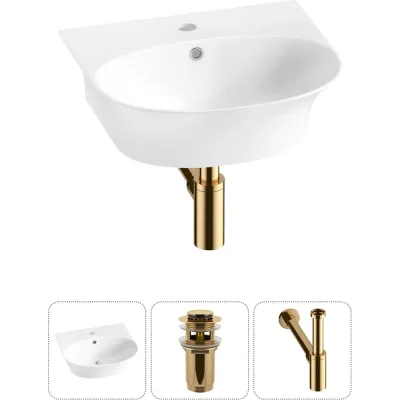 Комплект Wellsee 3 в 1 Lavinia Boho Bathroom Sink накладная/подвесная раковина 46x41 см 20216671R