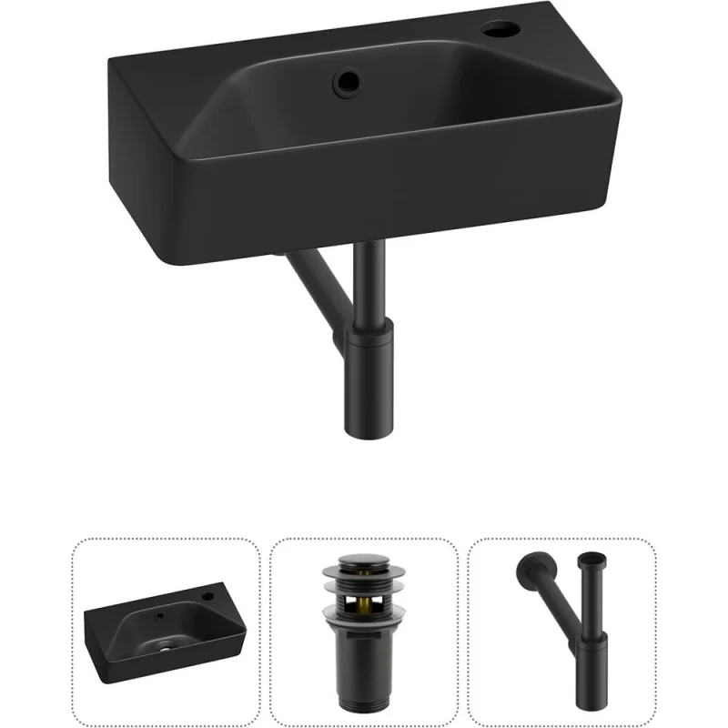 Комплект Wellsee 3 в 1 Lavinia Boho Bathroom Sink накладная/подвесная раковина 40x22 см 20216433R