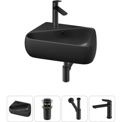 Комплект Wellsee 4 в 1 Lavinia Boho Bathroom Sink накладная/подвесная раковина 44x27 см 20216604R