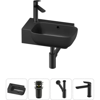 Комплект Wellsee 4 в 1 Lavinia Boho Bathroom Sink накладная/подвесная раковина 40x24 см 20216408R