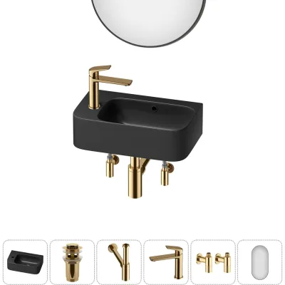 Комплект Wellsee 6 в 1 Lavinia Boho Bathroom Sink накладная/подвесная раковина 45x27 см 20219831R