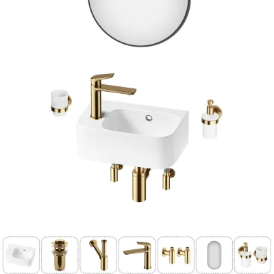 Комплект Wellsee 7 в 1 Lavinia Boho Bathroom Sink накладная/подвесная раковина 37x25 см 20219855R