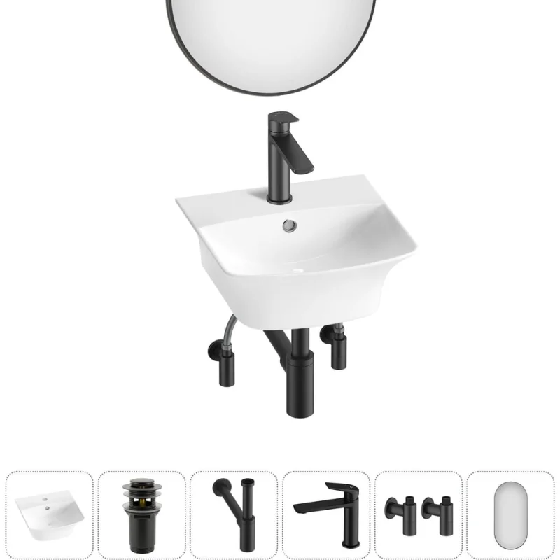 ΠΠΎΠΌΠΏΠ»Π΅ΠΊΡ Wellsee 6 Π² 1 Lavinia Boho Bathroom Sink Π½Π°ΠΊΠ»Π°Π΄Π½Π°Ρ/ΠΏΠΎΠ΄Π²Π΅ΡΠ½Π°Ρ ΡΠ°ΠΊΠΎΠ²ΠΈΠ½Π° 35x36 ΡΠΌ 20219948R
