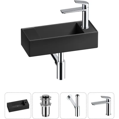 Комплект Wellsee 4 в 1 Lavinia Boho Bathroom Sink накладная/подвесная раковина 43x18 см 20216267R