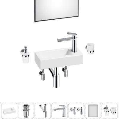 ΠΠΎΠΌΠΏΠ»Π΅ΠΊΡ Wellsee 7 Π² 1 Lavinia Boho Bathroom Sink Π½Π°ΠΊΠ»Π°Π΄Π½Π°Ρ/ΠΏΠΎΠ΄Π²Π΅ΡΠ½Π°Ρ ΡΠ°ΠΊΠΎΠ²ΠΈΠ½Π° 37x18 ΡΠΌ 20219517R