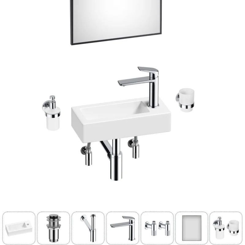 ΠΠΎΠΌΠΏΠ»Π΅ΠΊΡ Wellsee 7 Π² 1 Lavinia Boho Bathroom Sink Π½Π°ΠΊΠ»Π°Π΄Π½Π°Ρ/ΠΏΠΎΠ΄Π²Π΅ΡΠ½Π°Ρ ΡΠ°ΠΊΠΎΠ²ΠΈΠ½Π° 37x18 ΡΠΌ 20219517R
