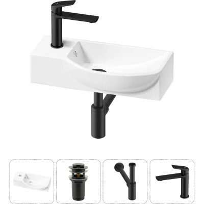 Комплект 4 в 1 Lavinia Boho Bathroom Sink накладная/подвесная раковина 45x24 см 20216086R