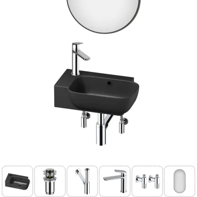 Комплект Wellsee 6 в 1 Lavinia Boho Bathroom Sink накладная/подвесная раковина 40x24 см 20219787R