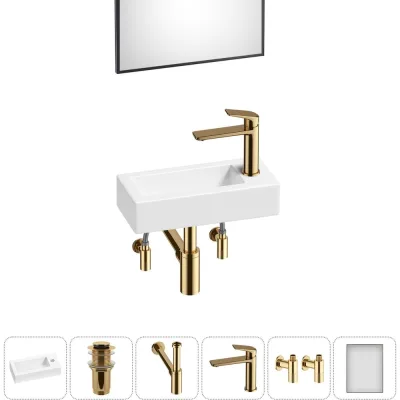 ΠΠΎΠΌΠΏΠ»Π΅ΠΊΡ Wellsee 6 Π² 1 Lavinia Boho Bathroom Sink Π½Π°ΠΊΠ»Π°Π΄Π½Π°Ρ/ΠΏΠΎΠ΄Π²Π΅ΡΠ½Π°Ρ ΡΠ°ΠΊΠΎΠ²ΠΈΠ½Π° 37x18 ΡΠΌ 20219515R