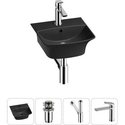 Комплект Wellsee 4 в 1 Lavinia Boho Bathroom Sink накладная/подвесная раковина 35x36 см 20216743R