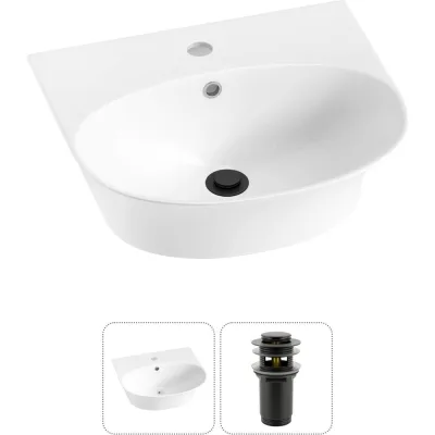 Комплект Wellsee 2 в 1 Lavinia Boho Bathroom Sink накладная/подвесная раковина 46x41 см 20216666R