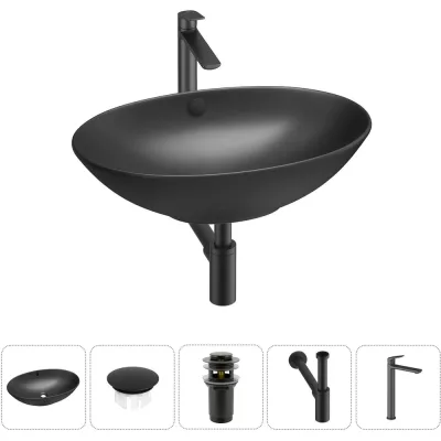 Набор Wellsee 5 в 1 Bliss накладная раковина 63x42 см 20217108R