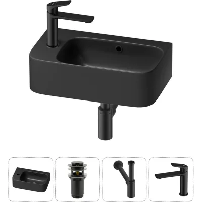 Комплект Wellsee 4 в 1 Lavinia Boho Bathroom Sink накладная/подвесная раковина 45x27 см 20216492R