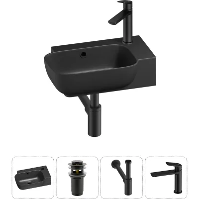 Комплект 4 в 1 Wellsee Bathroom Sink накладная/подвесная раковина 40x24 см состоит 20216380R