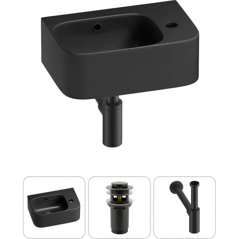 Комплект Wellsee 3 в 1 Lavinia Boho Bathroom Sink накладная/подвесная раковина 37x25 см 20216573R