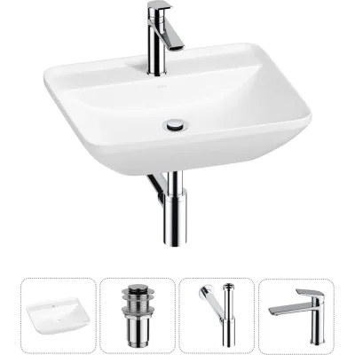 Набор Wellsee 4 в 1 Cute Twin S накладная раковина 55x42 см 20213378R