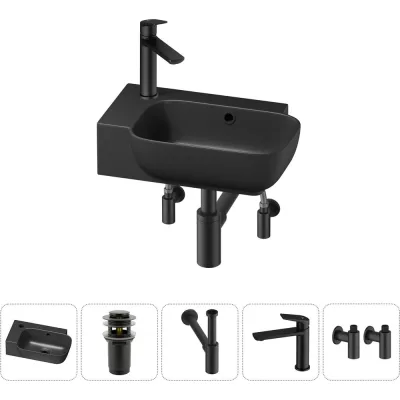 Комплект Wellsee 5 в 1 Lavinia Boho Bathroom Sink накладная/подвесная раковина 40x24 см 20216411R