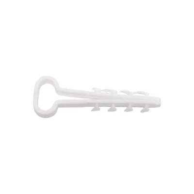 Дюбель-хомут для плоского кабеля EKF белый PROxima 100 шт. plc-cd1-6x12w