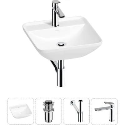 Набор Wellsee 4 в 1 Cute Twin S накладная раковина 43x43 см 20213362R