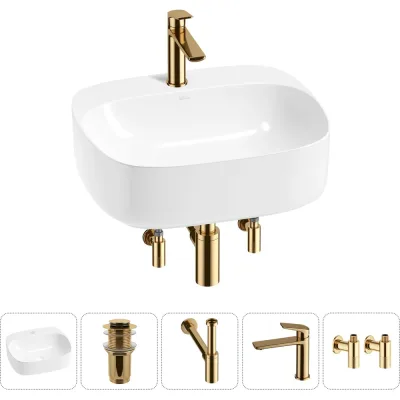 Набор Wellsee 5 в 1 Ideal накладная раковина 50x42 см 326902000, 18 20214109R