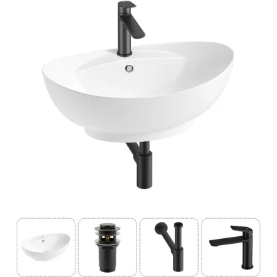 Комплект Wellsee 4 в 1 Lavinia Boho Bathroom Sink накладная раковина 59x39 см 20215152R