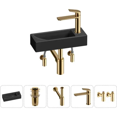 Комплект Wellsee 5 в 1 Lavinia Boho Bathroom Sink накладная/подвесная раковина 38x14 см 20215964R