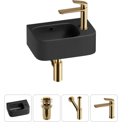 Комплект Wellsee 4 в 1 Lavinia Boho Bathroom Sink накладная/подвесная раковина 37x25 см 20216577R