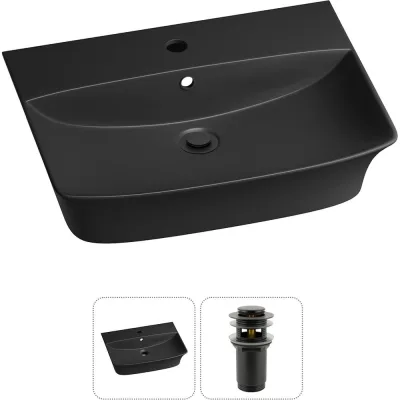 Комплект Wellsee 2 в 1 Lavinia Boho Bathroom Sink накладная/подвесная раковина 55x42 см 20216794R
