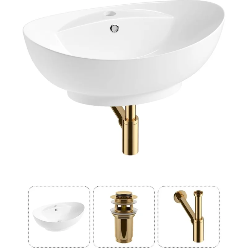 Комплект Wellsee 3 в 1 Lavinia Boho Bathroom Sink накладная раковина 59x39 см 20215149R