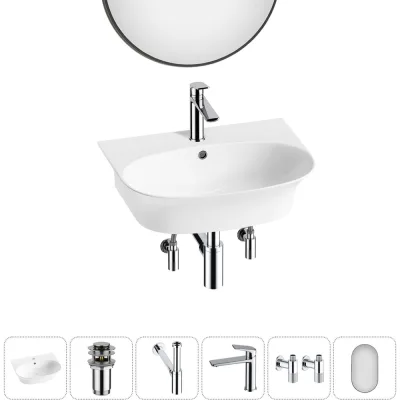 ΠΠΎΠΌΠΏΠ»Π΅ΠΊΡ Wellsee 6 Π² 1 Lavinia Boho Bathroom Sink Π½Π°ΠΊΠ»Π°Π΄Π½Π°Ρ/ΠΏΠΎΠ΄Π²Π΅ΡΠ½Π°Ρ ΡΠ°ΠΊΠΎΠ²ΠΈΠ½Π° 55x43 ΡΠΌ 20219933R