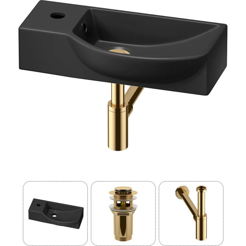 Комплект 3 в 1 Wellsee Bathroom Sink накладная/подвесная раковина 45x24 см, состоит 20216098R