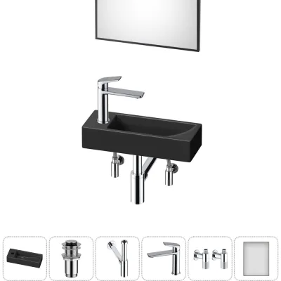 Комплект Wellsee 6 в 1 Lavinia Boho Bathroom Sink накладная/подвесная раковина 38x14 см 20219549R