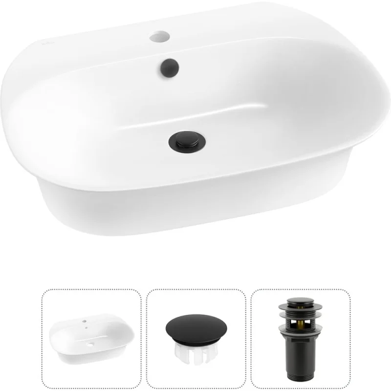 Набор Wellsee 3 в 1 Excellence Pro накладная/подвесная раковина 60x47 см 20217006R