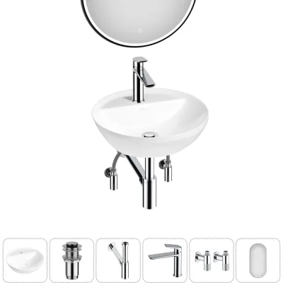 Набор Wellsee 6 в 1 Cute Twin R накладная раковина 42x42 см 20218947R