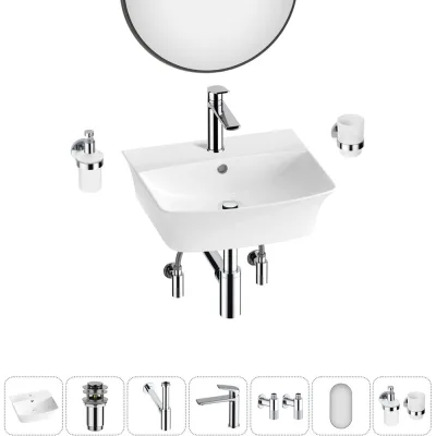 ΠΠΎΠΌΠΏΠ»Π΅ΠΊΡ Wellsee 7 Π² 1 Lavinia Boho Bathroom Sink Π½Π°ΠΊΠ»Π°Π΄Π½Π°Ρ/ΠΏΠΎΠ΄Π²Π΅ΡΠ½Π°Ρ ΡΠ°ΠΊΠΎΠ²ΠΈΠ½Π° 45x40 ΡΠΌ 20219965R
