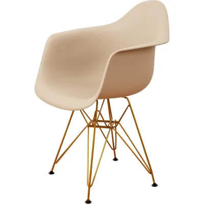 Комплект стульев пластиковых DERSTUHL 4 шт Gold Eames, темно-бежевый, DSL040.013.4