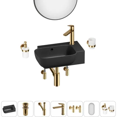 Комплект Wellsee 7 в 1 Lavinia Boho Bathroom Sink накладная/подвесная раковина 40x24 см 20219778R