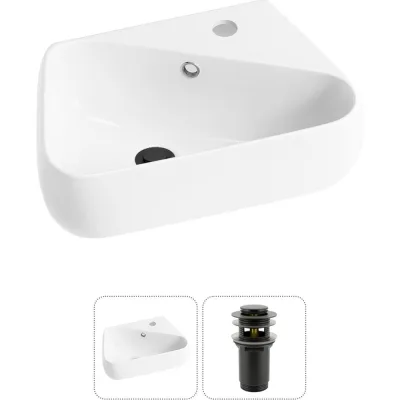 Комплект Wellsee 2 в 1 Lavinia Boho Bathroom Sink накладная/подвесная раковина 44x27 см 20216610R