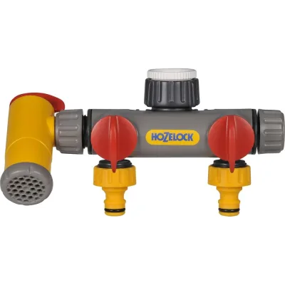 Разделитель потоков 2250 Flow Max 2х канальный с краном Hozelock 22503600