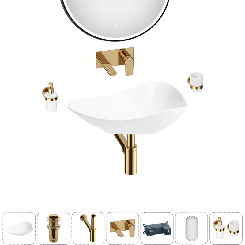 Набор Wellsee 6 в 1 Nexus Flex накладная раковина 60x42 см 32340300 20218649R
