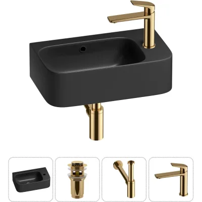 Комплект Wellsee 4 в 1 Lavinia Boho Bathroom Sink накладная/подвесная раковина 45x27 см 20216521R