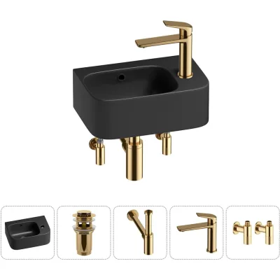 Комплект Wellsee 5 в 1 Lavinia Boho Bathroom Sink накладная/подвесная раковина 37x25 см 20216580R
