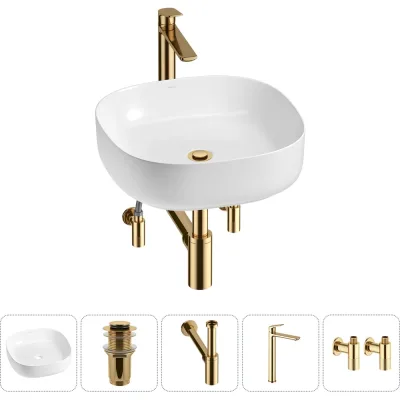 Набор Wellsee 5 в 1 Belle Spa 3.0 накладная раковина 45x45 см 20212703R