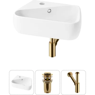 Комплект 3 в 1 Wellsee Bathroom Sink накладная/подвесная раковина 44x27 см, состоит 20216587R