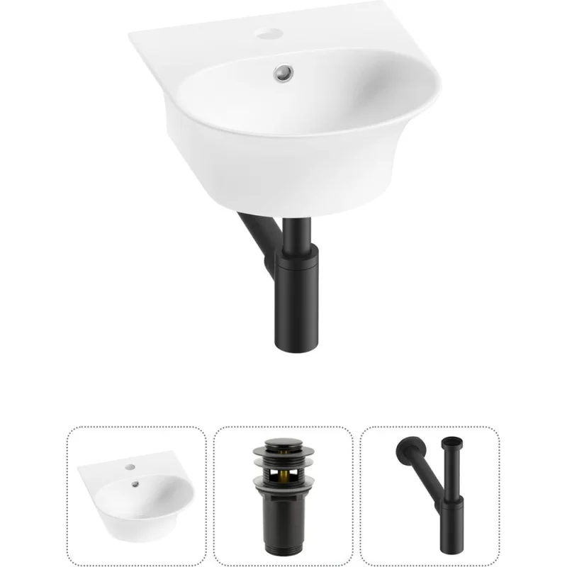 Комплект Wellsee 3 в 1 Lavinia Boho Bathroom Sink накладная/подвесная раковина 34x36 см 20216642R