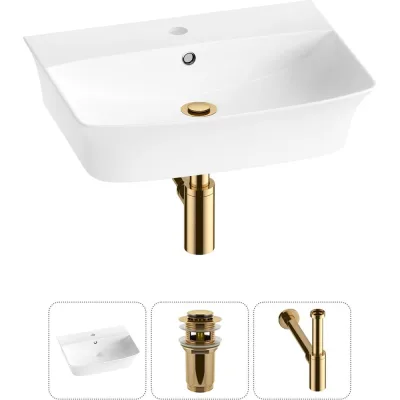 Комплект Wellsee 3 в 1 Lavinia Boho Bathroom Sink накладная/подвесная раковина 55x42 см 20216783R