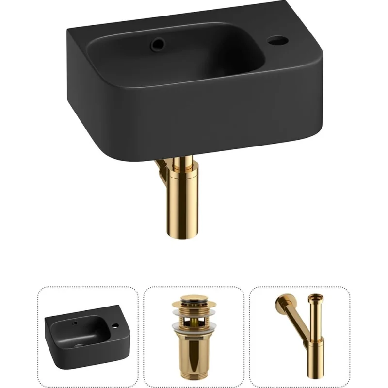 Комплект Wellsee 3 в 1 Lavinia Boho Bathroom Sink накладная/подвесная раковина 37x25 см 20216574R