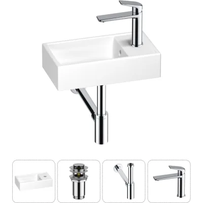Маленькая раковина для ванной комнаты или туалета Wellsee WC Area в наборе 4 в 1 202010463